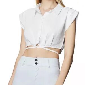 DL1961 Women's Linen Crop Top